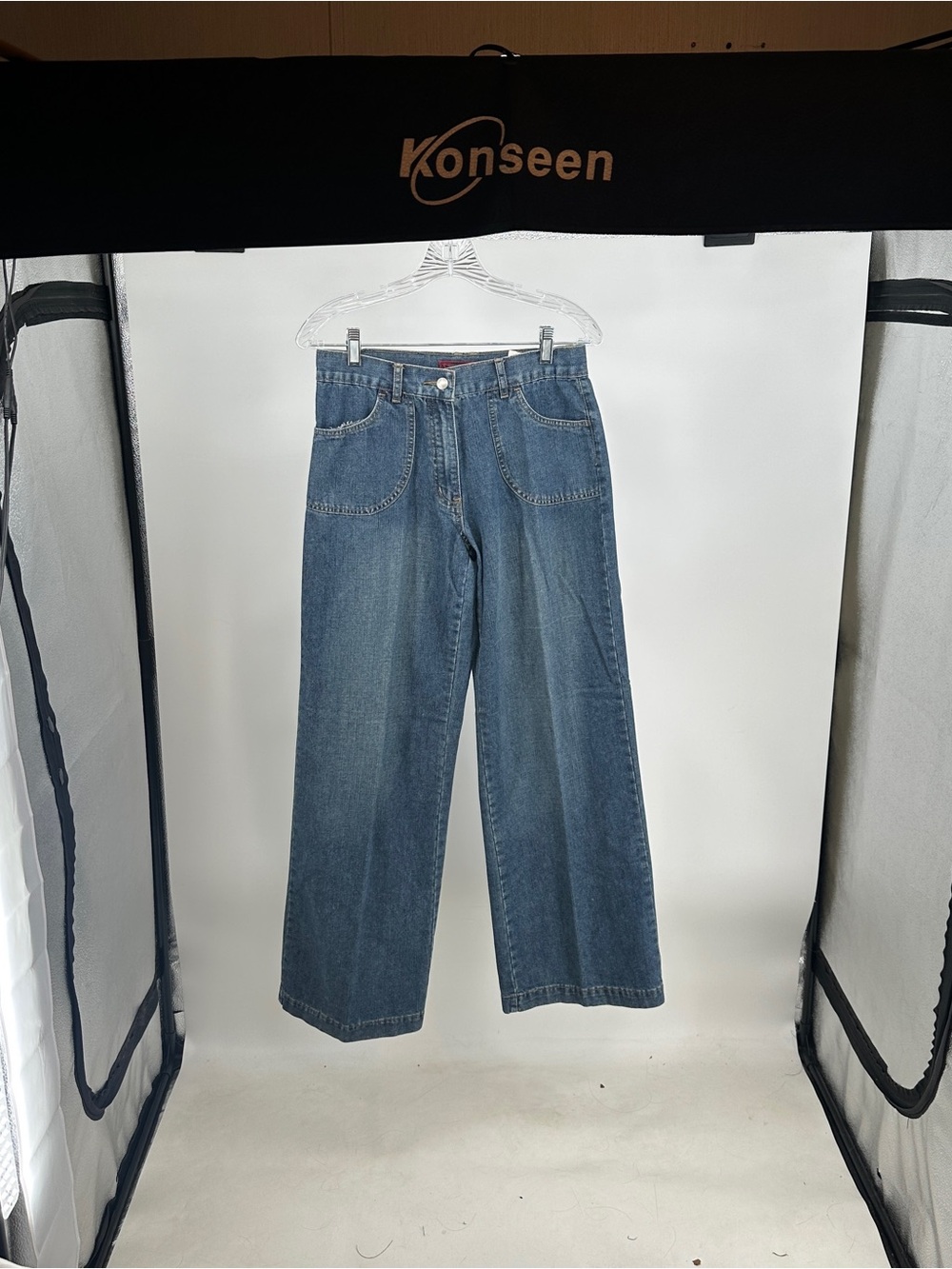 Vintage Street One High-Rise Wide Leg Women's Jeans - Blue 30 Waist